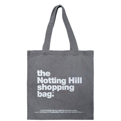 The Notting Hill Shopping Bag™ | BASIC JEANS | GREY with white logo