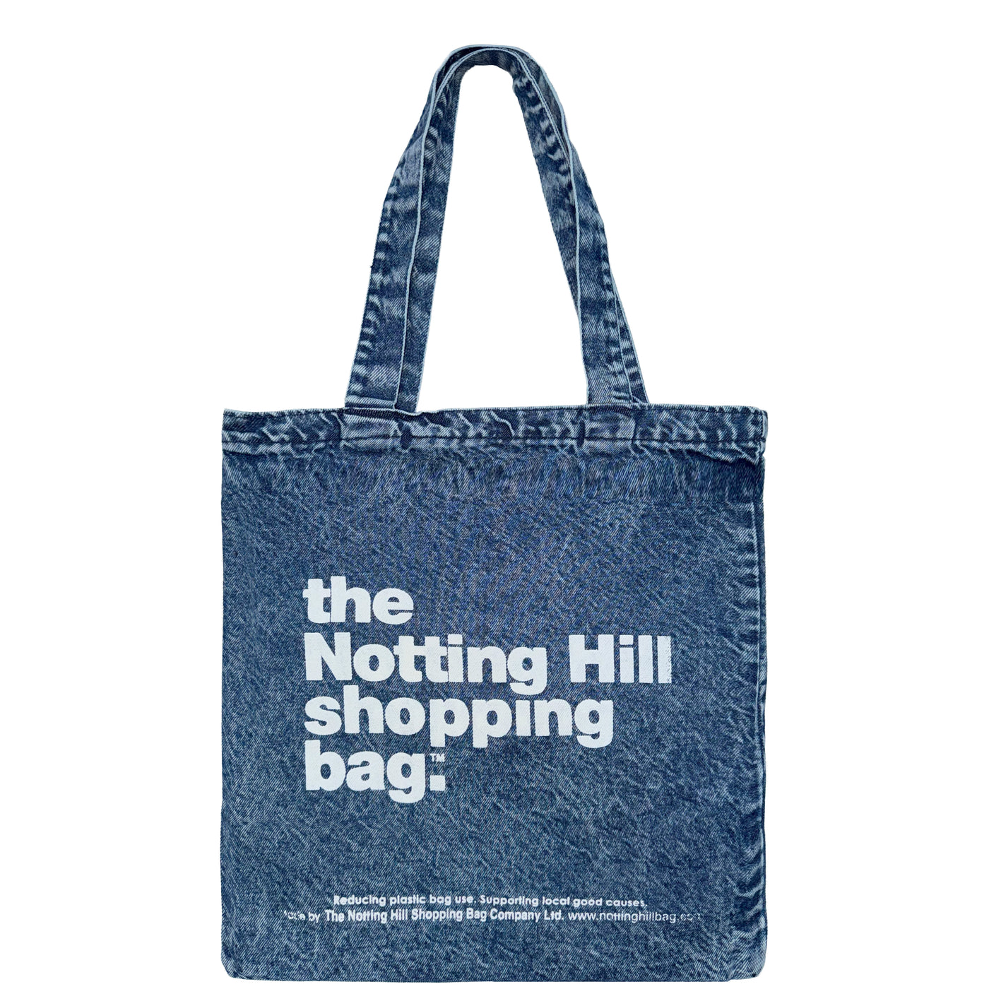 The Notting Hill Shopping Bag™ | BASIC JEANS | Blue with White logo