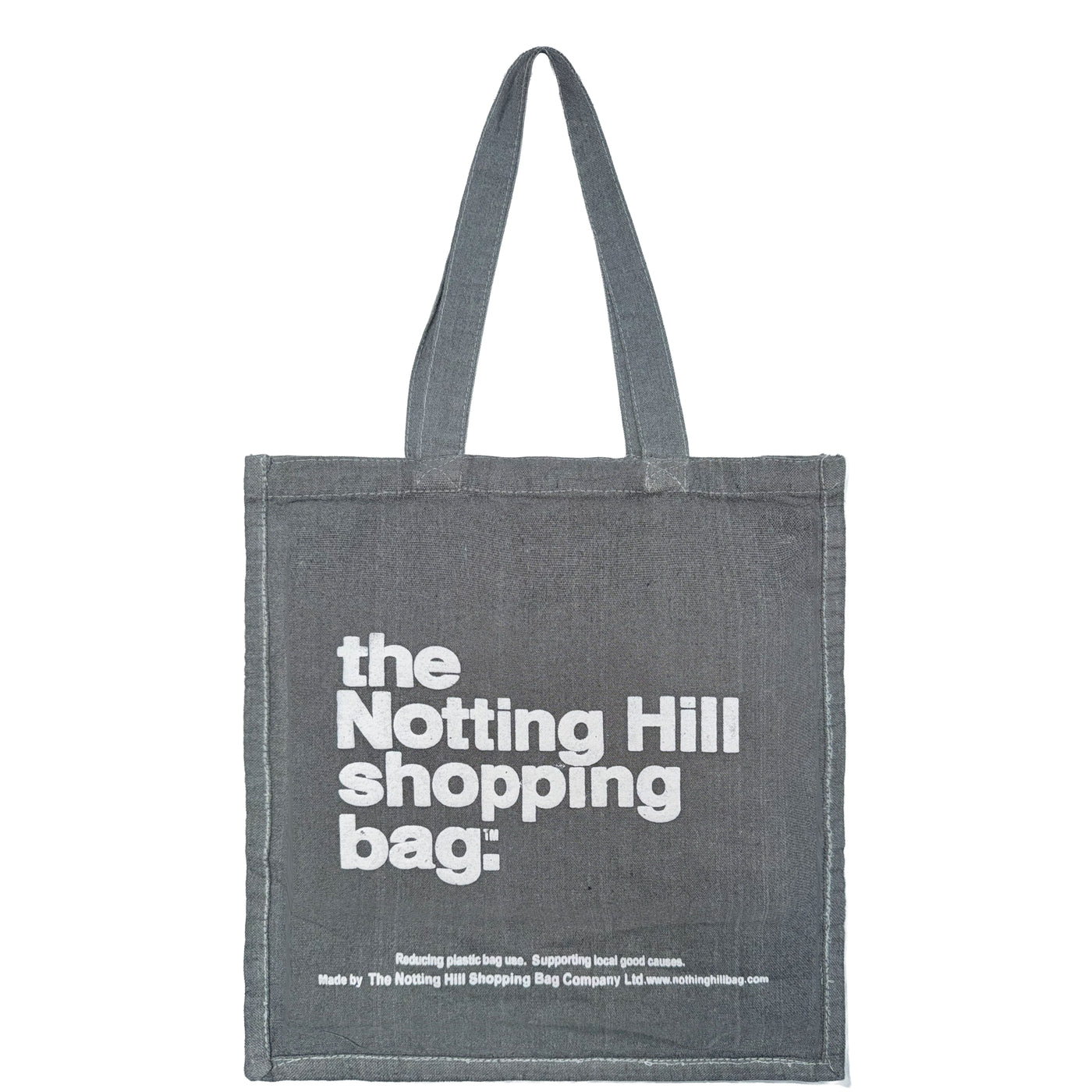 The Notting Hill Shopping Bag™  | Hand Dye Collection | Grey with white logo