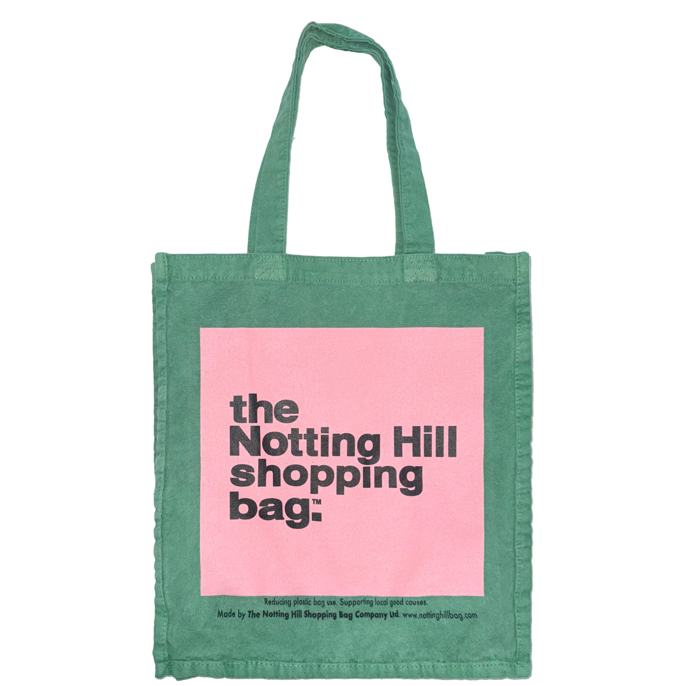 The Notting Hill Shopping Bag™  | Hand Dye Collection | Green with Pink Box