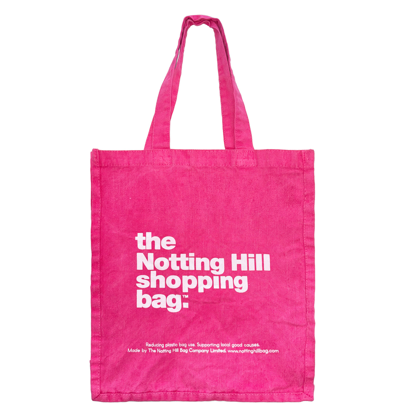 The Notting Hill Shopping Bag™  | Hand Dye Collection | Pink With White Logo