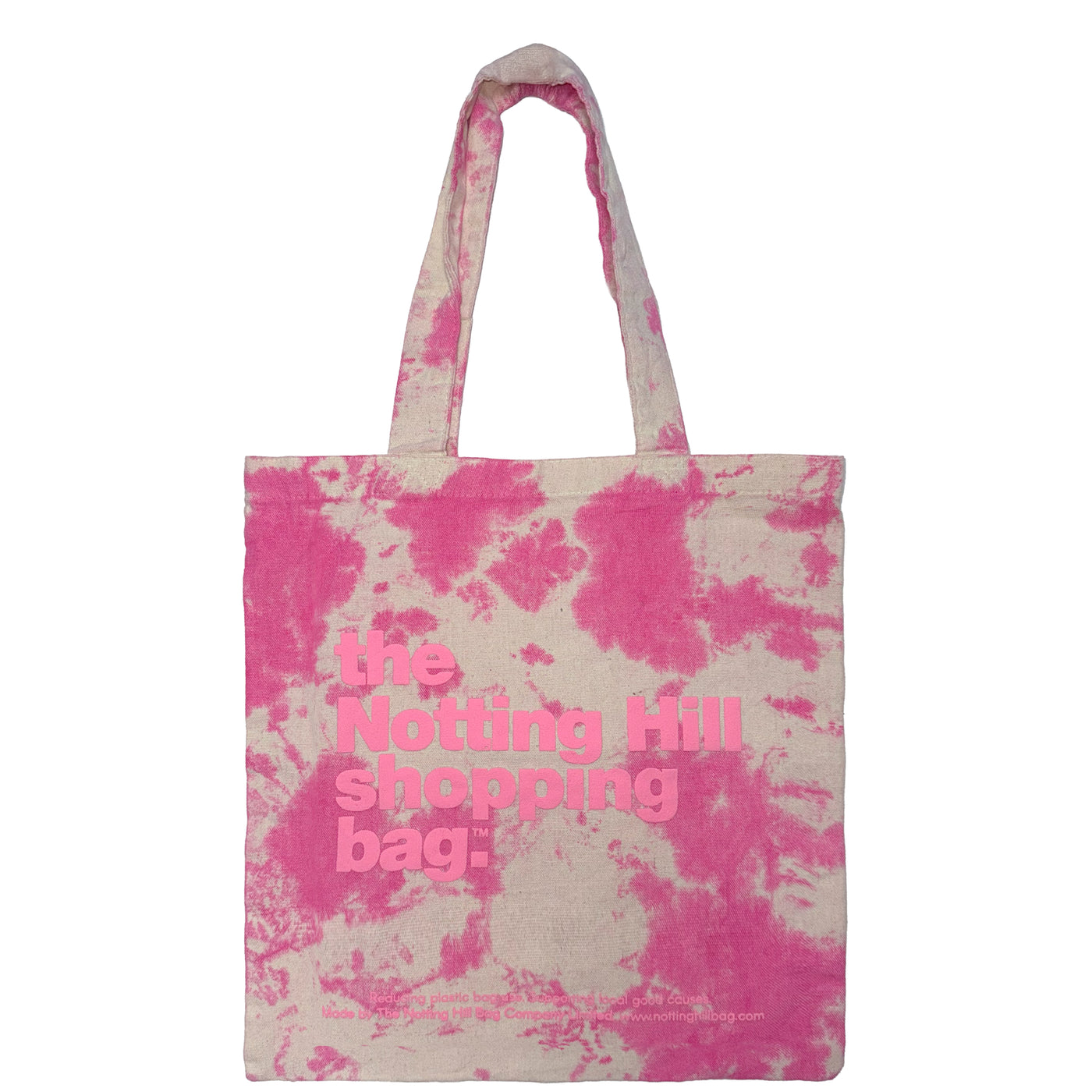 The Notting Hill Shopping Bag™ | Mini Collection | Tie Dye | Pinkish with Pink Logo