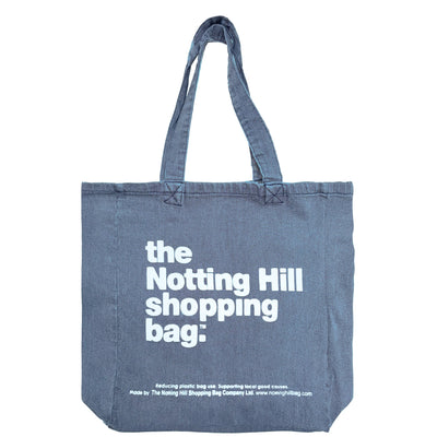 The Notting Hill Shopping Bag™ | Oval Dye Collection| Navy with White Logo