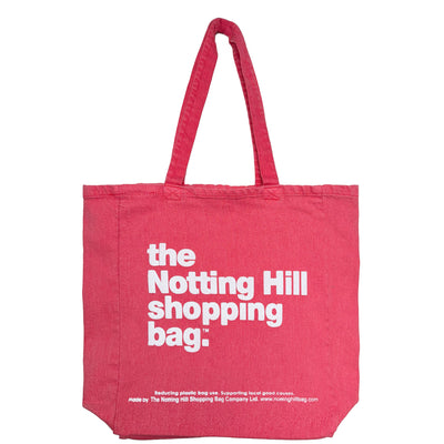 The Notting Hill Shopping Bag™ | Oval Dye Collection| Red with White Logo