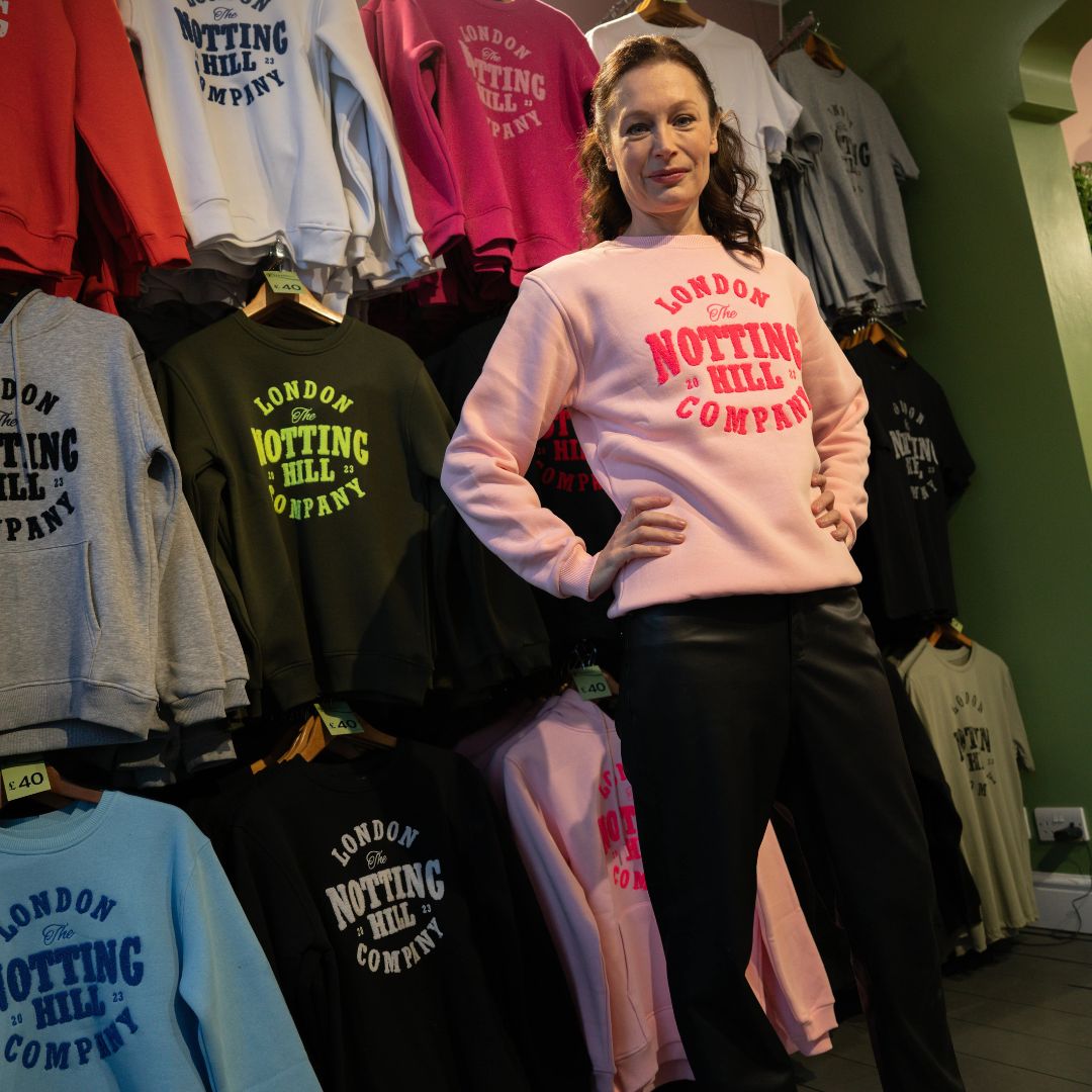 Unisex Sweatshirt, Hot Pink logo