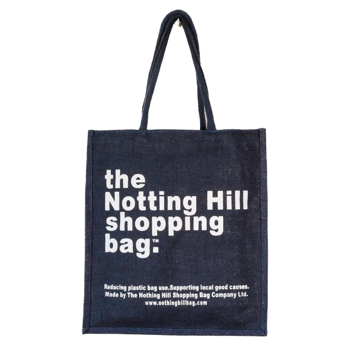 The Notting Hill Shopping Bag™ | in Jute | Black