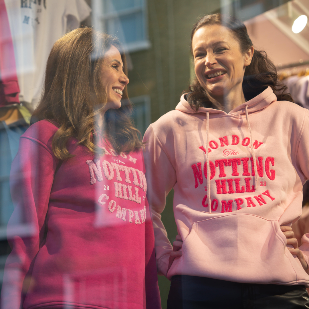 Unisex Hoodie, Hot pink logo