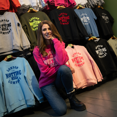 Unisex Sweatshirt, Faded pink logo