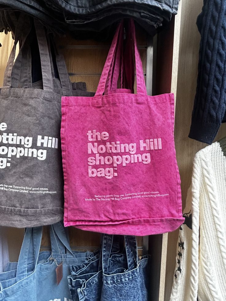 The Notting Hill Shopping Bag™ | BASIC JEANS | PALE BLUE with White Logo